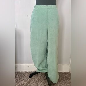 Alfred Dunner Green Corduroy Pants